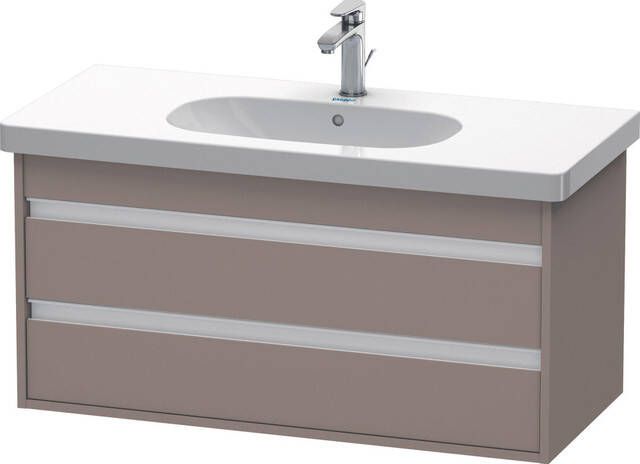 Duravit Ketho Wastafelonderkast 100x45.5x48cm Standaard greep met softclose spaanplaat Basalt Mat KT664804343