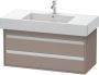 Duravit Ketho Wastafelonderkast 100x45.5x48cm Standaard greep met softclose spaanplaat Basalt Mat KT664104343 - Thumbnail 1