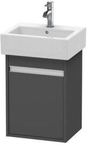 Duravit Ketho wastafelonderkast met 1 deur 40x32x55 cm rechtsdraaiend voor Vero wastafel 070445 (ongeslepen) grafiet mat