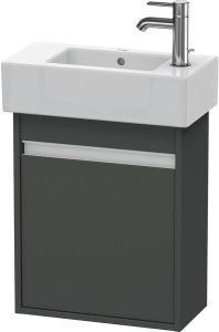 Duravit Ketho fonteinonderkast met 1 deur 45x22 5x55 cm rechtsdraaiend voor Vero fonteintje 070350 (ongeslepen) grafiet mat