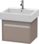 Duravit Ketho Wastafelonderkast 55x44x41cm 1 lade Standaard greep met softclose spaanplaat Basalt Mat KT668604343 - Thumbnail 1