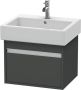 Duravit Ketho Wastafelonderkast 55x44x41cm 1 lade Standaard greep met softclose spaanplaat Grafiet Mat KT668604949 - Thumbnail 1