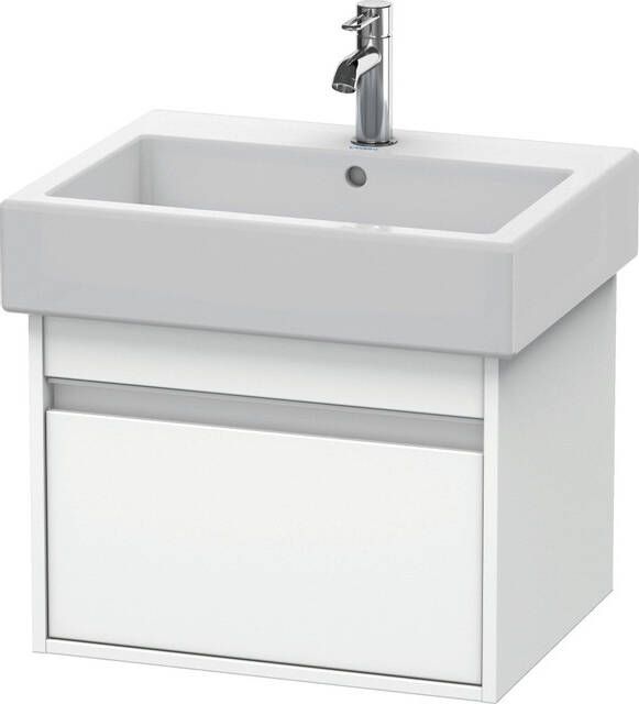 Duravit Ketho Wastafelonderkast 55x44x41cm 1 lade Standaard greep met softclose spaanplaat wit Mat KT668601818