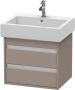 Duravit Ketho Wastafelonderkast 55x44x48cm Standaard greep met softclose spaanplaat Basalt Mat KT663604343 - Thumbnail 1