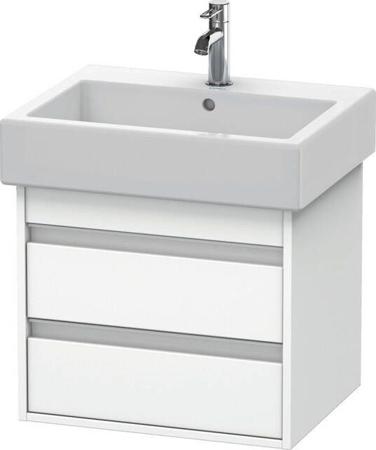 Duravit Ketho Wastafelonderkast 55x44x48cm Standaard greep met softclose spaanplaat wit Mat KT663601818