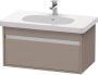 Duravit Ketho Wastafelonderkast 80x45.5x41cm 1 lade Standaard greep met softclose spaanplaat Basalt Mat KT666704343 - Thumbnail 1