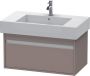 Duravit Ketho Wastafelonderkast 80x45.5x41cm 1 lade Standaard greep met softclose spaanplaat Basalt Mat KT669004343 - Thumbnail 1