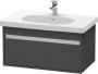 Duravit Ketho Wastafelonderkast 80x45.5x41cm 1 lade Standaard greep met softclose spaanplaat Grafiet Mat KT666704949 - Thumbnail 1