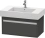 Duravit Ketho Wastafelonderkast 80x45.5x41cm 1 lade Standaard greep met softclose spaanplaat Grafiet Mat KT669004949 - Thumbnail 1