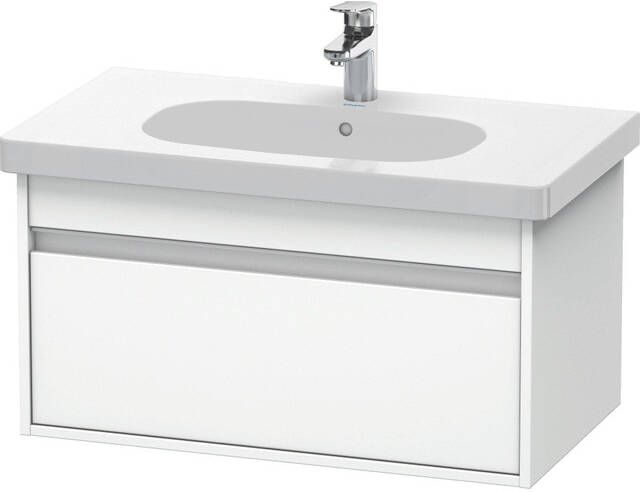 Duravit Ketho Wastafelonderkast 80x45.5x41cm 1 lade Standaard greep met softclose spaanplaat wit Mat KT666701818