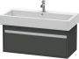 Duravit Ketho Wastafelonderkast 95x44x41cm 1 lade Standaard greep met softclose spaanplaat Grafiet Mat KT668804949 - Thumbnail 1