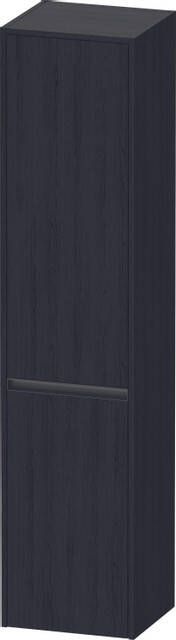 Duravit Ketho.2 Hoge kast 40x36x176cm 2 Rechtsdraaiende deuren Spaanplaat Eiken (zwart) Mat K21329R16160000