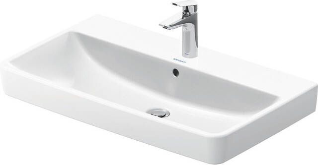 Duravit No.1 wastafel met kraangat en overloop 80 x 46 cm wit