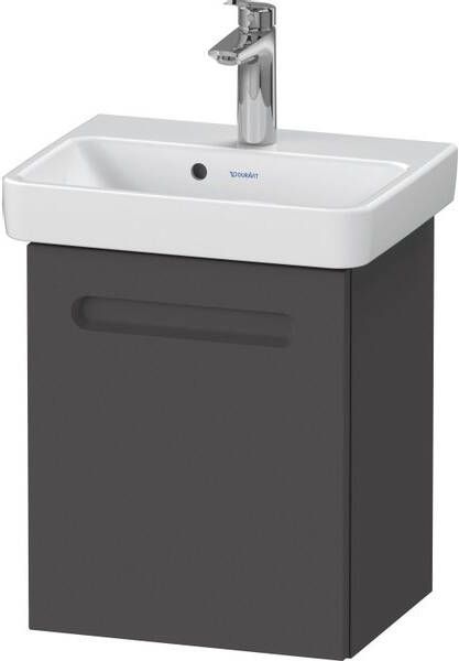 Duravit Wastafelonderkast No.1 Met 1 Deur Rechts 39x34.6x47.8 cm Met Geïntegreerde Greep Mat Grafiet