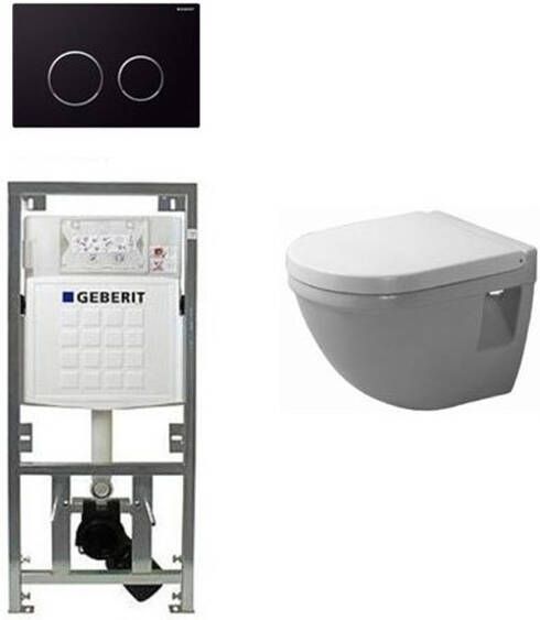 Duravit Philippe Starck 3 compact inbouwreservoir set softclose zitting afdekplaat sigma20 zwart 0290272 0314161 0701131 sw53746