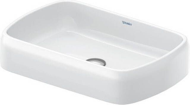 Duravit Qatego opzetwastafel 60x40cm z kr.gat z overl. h.gl. wit 2384602079
