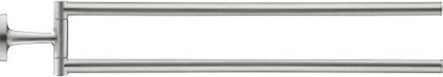 Duravit Starck T Handdoekhouder 2 stangen 46.5cm draaibaar RVS geborsteld 0099417000