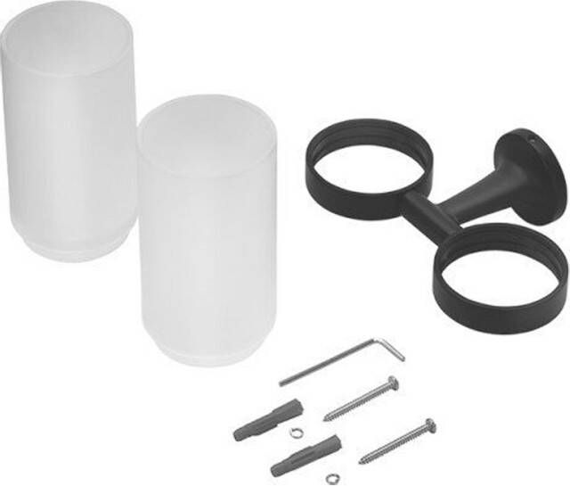 Duravit Starck T Tandenborstelhouder dubbel matglas zwart mat 0099484600