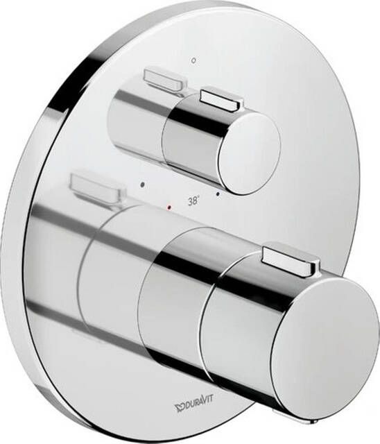 Duravit Thermostatarmaturen Afbouwdeel inbouw bad douchekraan thermostatisch 1 uitgang Ø17cm glans chroom TH4200016010