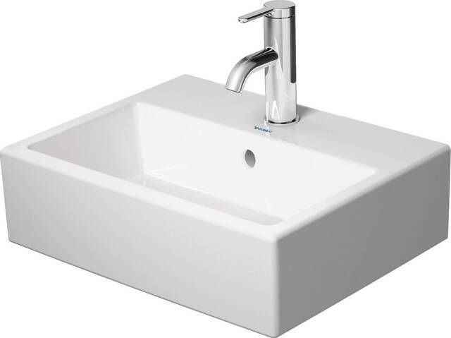 Duravit Vero Air Fontein 45x35cm opbouw 1 kraangat met overloop geslepen wit 0724450027