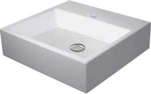 Duravit Vero Air opbouwwastafel geslepen en rugzijde geglazuurd zonder kraangat zonder overloop 50x47cm met WonderGliss wit 23525000701