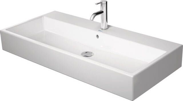 Duravit Vero Air Wastafel 100x47cm 1 kraangat met overloop geslepen wit 2350100027