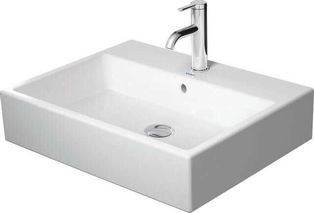 Duravit Vero Air wastafel geslepen met kraangat met overloop 60x47cm wondergliss incl. bevestiging wit