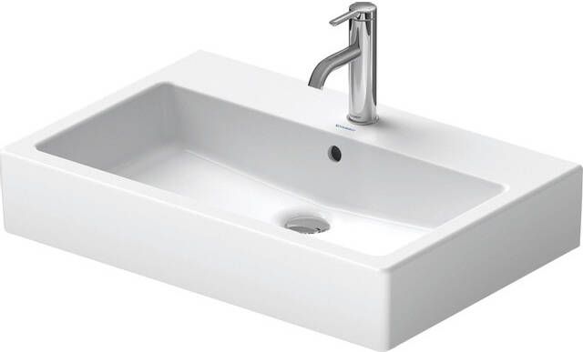 Duravit Vero wastafel 70x47cm met kraangat en overloop met wondergliss wit 04547000001