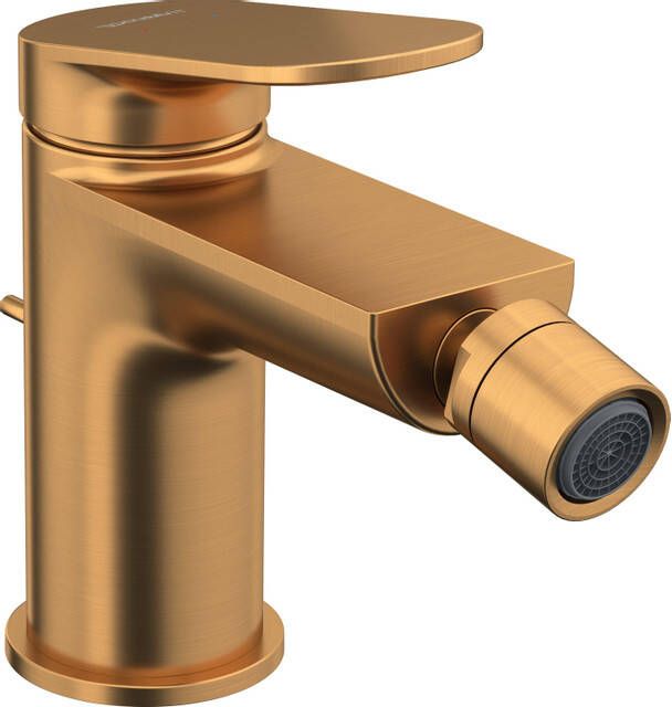 Duravit Wave Bidetmengkraan eengreeps voorsprong 12.8cm brons geborsteld wa2400001004