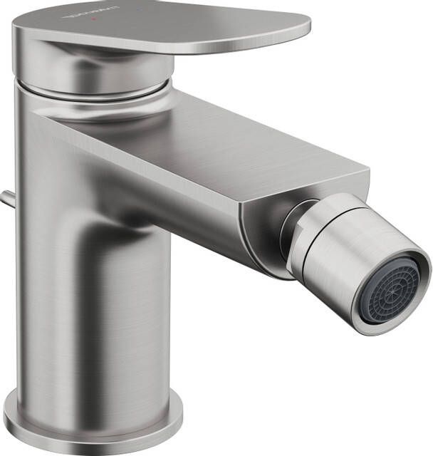 Duravit Wave Bidetmengkraan eengreeps voorsprong 12.8cm RVS geborsteld wa2400001070