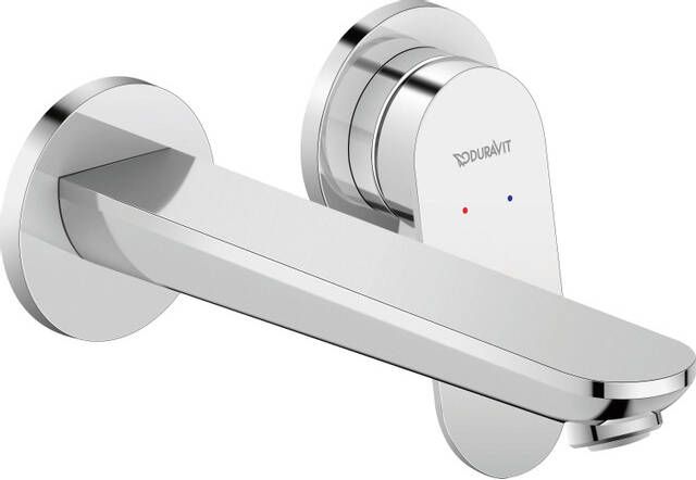 Duravit Wave Wastafelmengkraan inbouw 2 gats eengreeps voorsprong 20.2cm chroom hoogglans wa1070004010