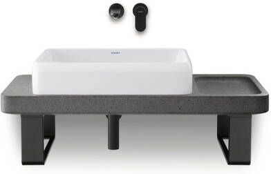 Duravit Wave Wastafelmengkraan inbouw 2 gats eengreeps voorsprong 20.2cm zwart mat wa1070004046