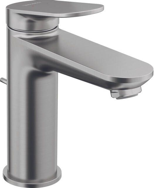 Duravit Wave Wastafelmengkraan m-size eengreeps met waste voorsprong 12.2cm RVS geborsteld WA1020001070