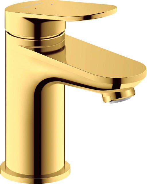 Duravit Wave Wastafelmengkraan s-size eengreeps zonder waste voorsprong 9.5cm goud gepolijst wa1010002034