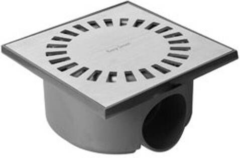 Easy Drain Aqua compact vloerput abs 15x15cm waterslot 50 mm rvs AQUACOM5015X15