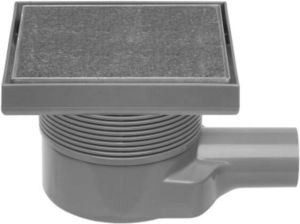 Easy Drain Aqua quattro vloerput abs 15x15cm horizontaal tegel 40mm rvs AQUA15X15MSI6T