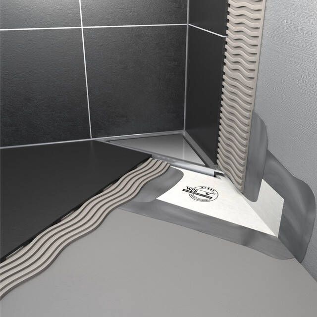 Easy Drain AquaJewels Delta Zero geborsteld 20x20cm met zijuitlaat 50mm waterslot 30 35 50mm RVS AJDE ZM ajde-zm - Foto 1