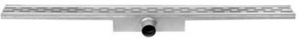 Easy Drain Compact 30 douchegoot RVS met enkele plaat RVS waterslot 30mm 90cm inbouw diepte 63mm met zijuitloop BMCOM90030