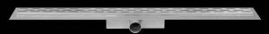 Easy Drain Compact 50 douchegoot RVS met enkele plaat RVS standaard RVS flens waterslot 50mm 50cm inbouw diepte 83mm met zijuitloop EDCOMPR50050