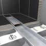 Easy Drain Compact 30 FF Zero douchegoot RVS met enkele plaat RVS met waterslot 30mm 70cm inb. diepte 63mm met zijuitloop - Thumbnail 3