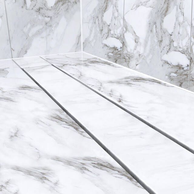 Easy Drain Compact 50 Modulo Stone douchegoot set waterslot 50mm 70cm inbouw diepte 94mm met zijuitloop edm1nat700-50 - Foto 3