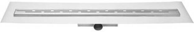 Easy Drain Compact FF afvoergoot enkele plaat met zijuitloop 6x120cm 50mm RVS EDCOMFF120050