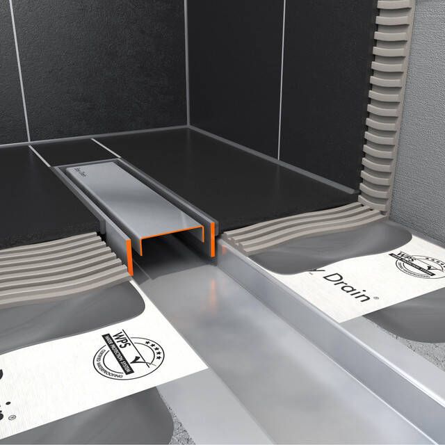 Easy Drain Compact TAF afvoergoot enkele plaat 60cm 30mm met Zero design rooster RVS edcomtaf600-30