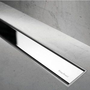 Easy Drain Easydrain Compact taf modulo design douchegoot 70cm met rooster zero plus waterslot 30mm chroom EDM1TAFZP70030