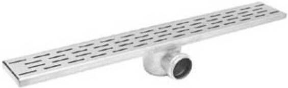 Easy Drain Easydrain Fixt afvoergoot enkele plaat met sifon 9.8x110cm zijuitloop 50mm RVS EDFT110050