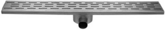 Easy Drain Easydrain Fixt afvoergoot enkele plaat met sifon 9.8x80cm zijuitloop 30mm RVS EDFT80030