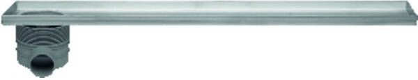 Easydrain Multi inbouwdeel douchegoot 110cm zonder rooster zijuitloop uiteinde rvs