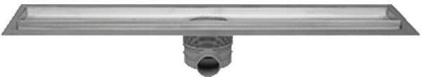Easy Drain Multi inbouwdeel RVS zonder rooster met RVS flens waterslot 30 35 50mm 120cm inbouw diepte vanaf 79mm met zijuitloop EDMIPR1200