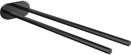 Emco Round Handdoekhouder 40cm dubbel niet draaibaar zwart 435013340