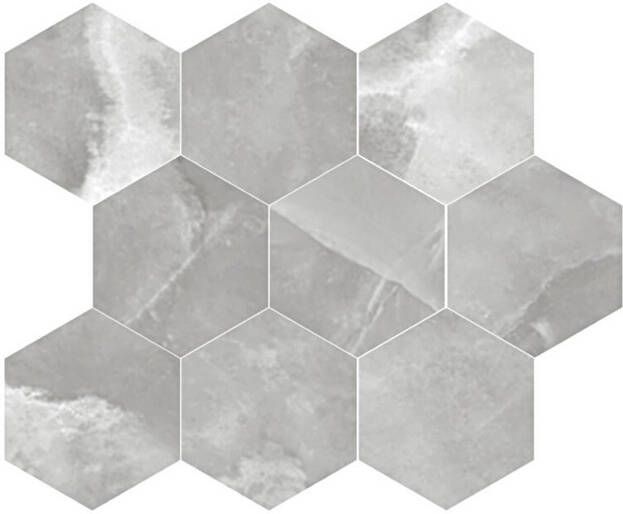 EnergieKer Onyx ek wand- en vloertegel 26x90cm Natuursteen look hexagon Grey pulido gepolijst (grijs) SW07314173-8